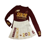Custom Graduation Outfit for Girls | Personalized Kindergarten & Pre-K Graduation Skirt Set | Graduation Shirt, Bow Socks & Cap