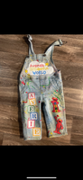 Personalized Birthday Outfit Set – Custom Name & Age Shirt with Matching Character Overalls for Kids