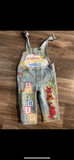 Personalized Birthday Outfit Set – Custom Name & Age Shirt with Matching Character Overalls for Kids