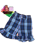 Pleated plaid shortd