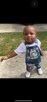 Personalized Birthday Outfit Set – Custom Name & Age Shirt with Matching Character Overalls for Kids