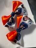 Houston Astros Tutu Socks | Custom Orange & Navy Ruffle Socks with Matching Bows | Astros Baby & Toddler Outfit Accessory