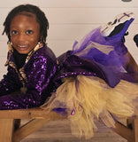 Luxury Custom Photo Tutu Outfit for Girls | Personalized Sequin Jacket & Memory Tutu Set | Couture Birthday Outfit