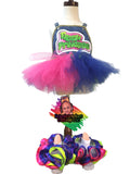 Fresh princess denim overalls tutu