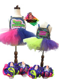 Fresh princess denim overalls tutu