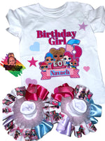 Lol Doll Birthday Girl's Birthday Tutu Outfit, lol Birthday Party, lol surprise Girls Tutu Outfit