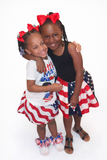 American Flag Tutu Socks or Anklets | Red White & Blue Ruffle Socks | 4th of July Baby & Toddler Outfit Accessory