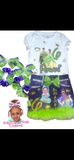 Custom Princess Birthday Outfit – Personalized Tiana Shirt, Skirt & Ruffle Socks