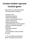 Custom Shaker Grad Cap & Custom Graduation Gown 🎓✨