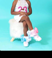 Aurora green, digital pink Jordan inspired,m - ReignBowsNtoes