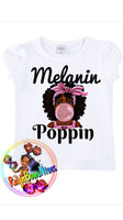 Melanin Poppin t-shirt tutu set - ReignBowsNtoes