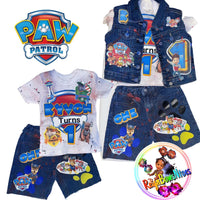 Boys Paw patrol themed shortset - ReignBowsNtoes