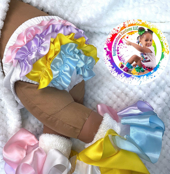 Custom ruffle butts and tutusocks |custom diaper covers| baby girl diaper cover|going home outfit - ReignBowsNtoes