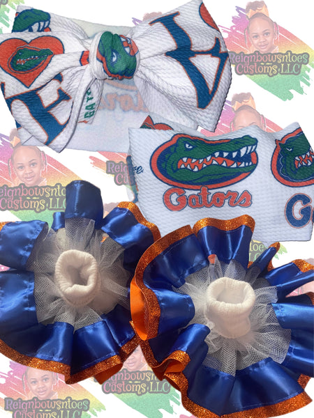 Florida gators bow Custom Big bow Headband-