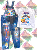 Octonauts overall denim set, Octonauts boys birthday outfit. Octonauts denim outfit . Octonauts birthday outfit