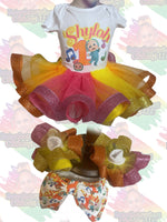 Cocomelon tutuset and big bow headband - ReignBowsNtoes