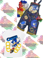 Sonic birthday outfit- girls sonic outfit- sonic birthday
